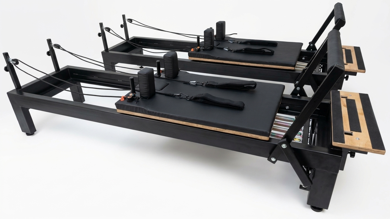 Equipo de Controlmove Pilates Estudio junto a máquinas Reformer